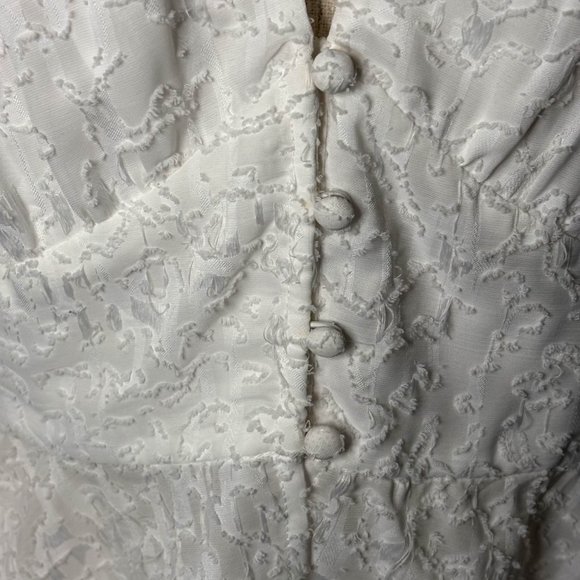 French Connection button down long sleeve devore blouse size 4 - Picture 9 of 16